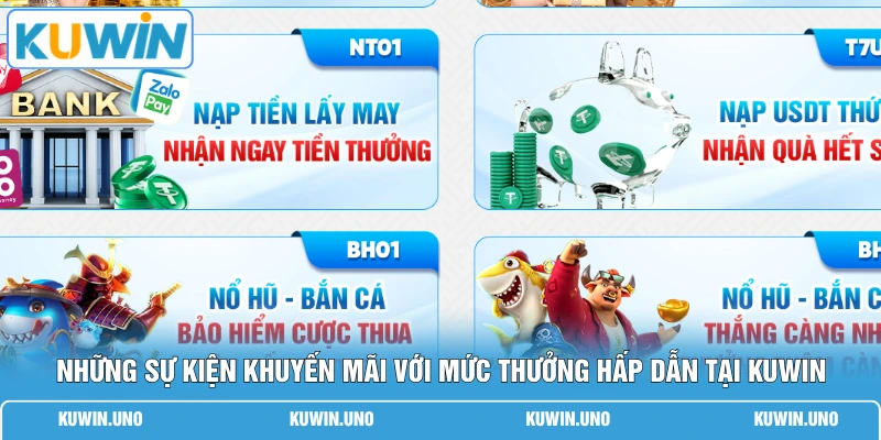 Những sự kiện khuyến mãi với mức thưởng hấp dẫn tại KUWIN